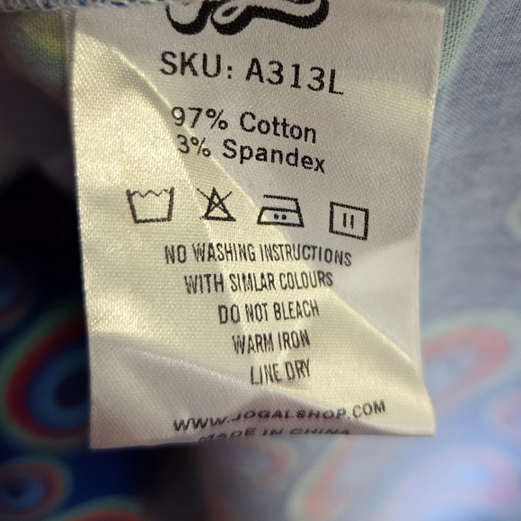 Jogal Colorful Circle Pattern Button Down Shirt Size L - Picture 6 of 7